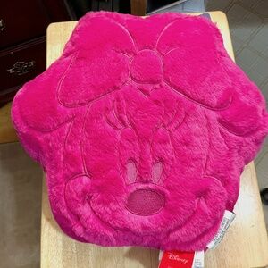 Disney Minnie Mouse Silky Soft Hot Pink Accent Pillow NWT